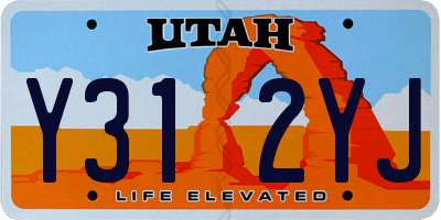 UT license plate Y312YJ