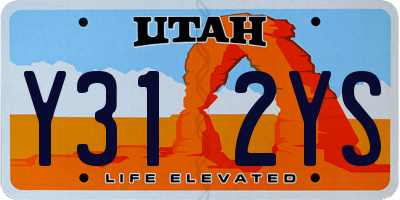 UT license plate Y312YS