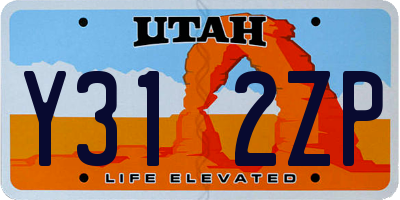 UT license plate Y312ZP