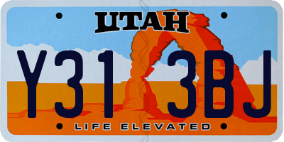 UT license plate Y313BJ