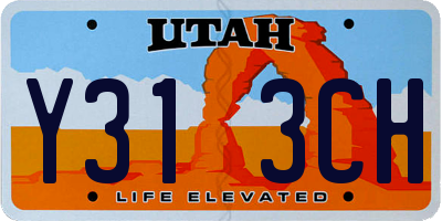 UT license plate Y313CH