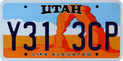 UT license plate Y313CP