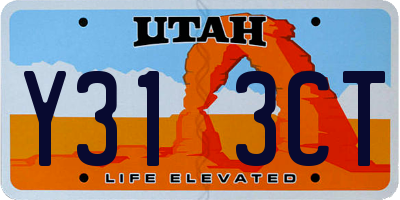 UT license plate Y313CT