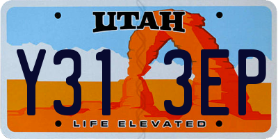 UT license plate Y313EP