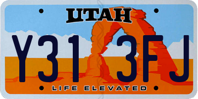 UT license plate Y313FJ
