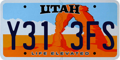 UT license plate Y313FS