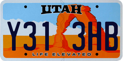 UT license plate Y313HB