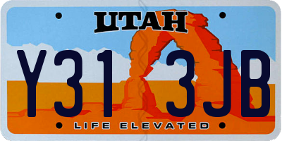 UT license plate Y313JB