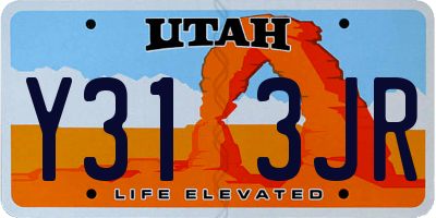 UT license plate Y313JR