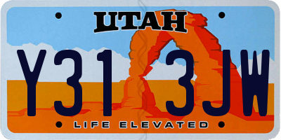 UT license plate Y313JW