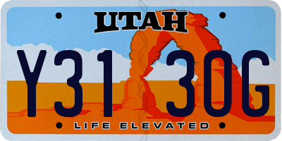 UT license plate Y313OG