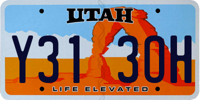 UT license plate Y313OH