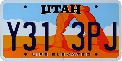 UT license plate Y313PJ