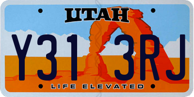 UT license plate Y313RJ