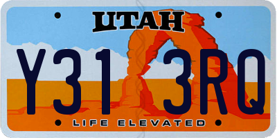 UT license plate Y313RQ