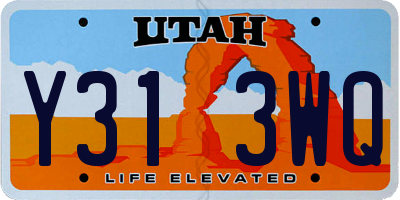 UT license plate Y313WQ
