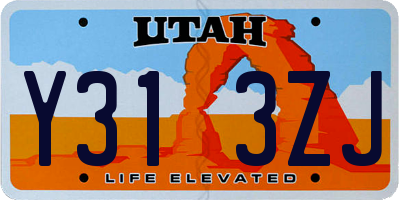 UT license plate Y313ZJ