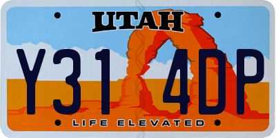 UT license plate Y314DP