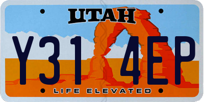 UT license plate Y314EP
