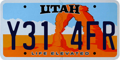 UT license plate Y314FR