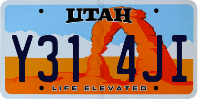 UT license plate Y314JI