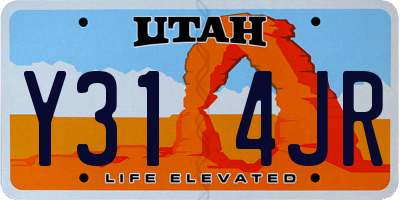 UT license plate Y314JR