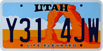 UT license plate Y314JW