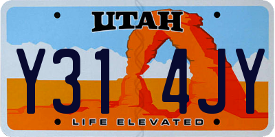 UT license plate Y314JY