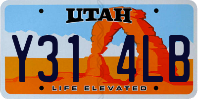 UT license plate Y314LB