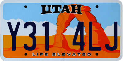 UT license plate Y314LJ