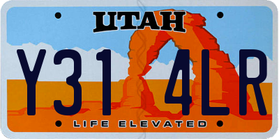 UT license plate Y314LR