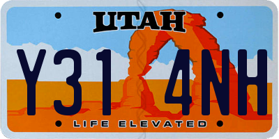 UT license plate Y314NH