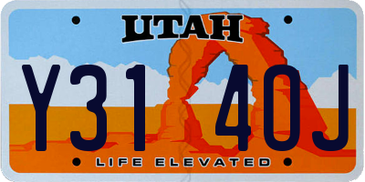 UT license plate Y314OJ