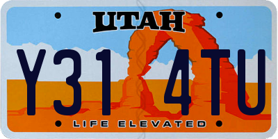 UT license plate Y314TU