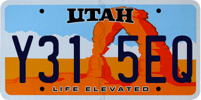 UT license plate Y315EQ