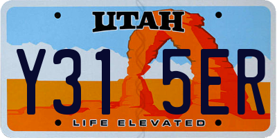 UT license plate Y315ER