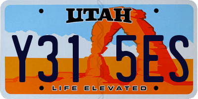 UT license plate Y315ES