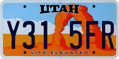 UT license plate Y315FR