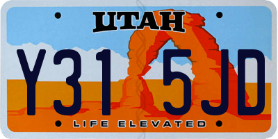UT license plate Y315JD