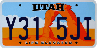 UT license plate Y315JI
