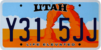 UT license plate Y315JJ