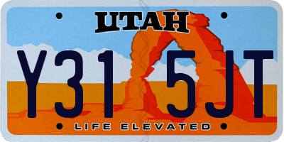 UT license plate Y315JT