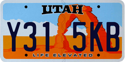 UT license plate Y315KB
