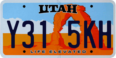 UT license plate Y315KH
