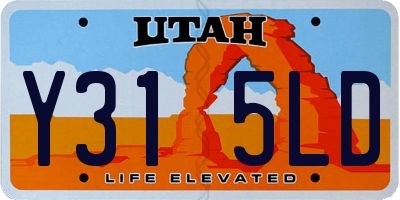 UT license plate Y315LD