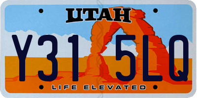 UT license plate Y315LQ