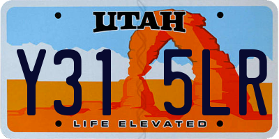 UT license plate Y315LR