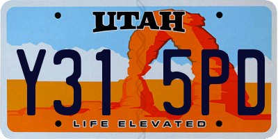 UT license plate Y315PD