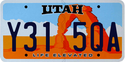 UT license plate Y315QA