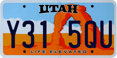 UT license plate Y315QU